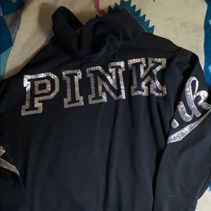 Vs pink black hoodie